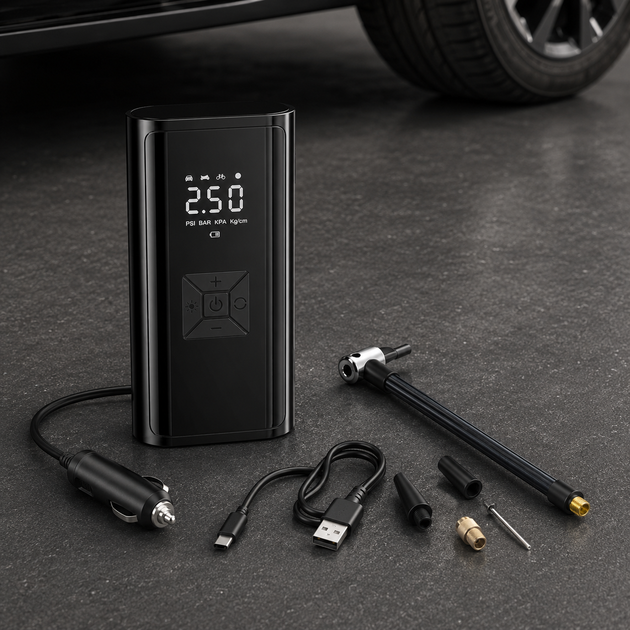 Portable tyre inflator